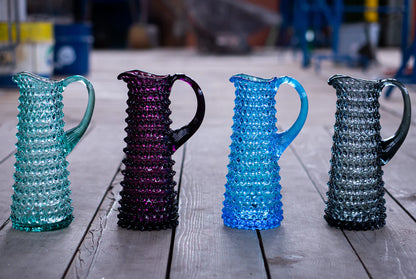 Beryl Hobnail Pitcher 1L