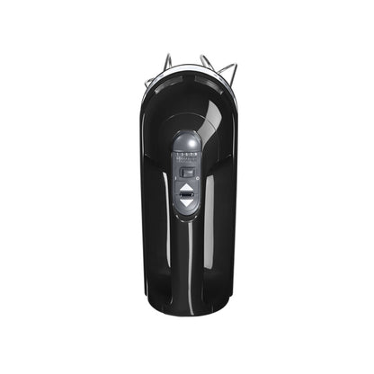 Black electric shaver on a white background