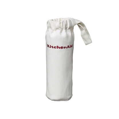 White drawstring bag with 'KitchenAid' logo on a white background