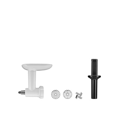 Set of meat KitchenAid Food Grinder-attachments on a white background