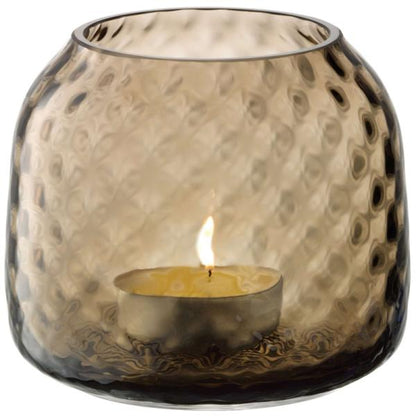 Dapple Tealight Holder  Earth Brown