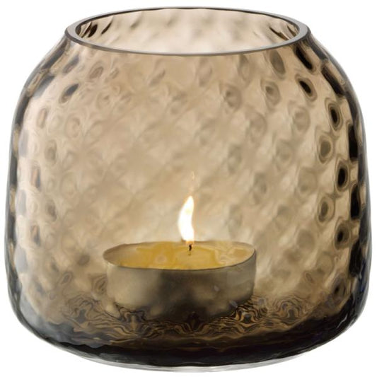 Dapple Tealight Holder  Earth Brown
