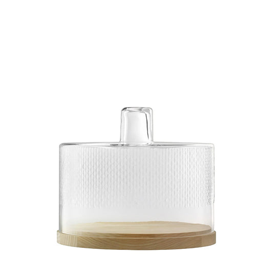 Wicker Dome & Ash Base Ø29cm/H24.5cm Clear