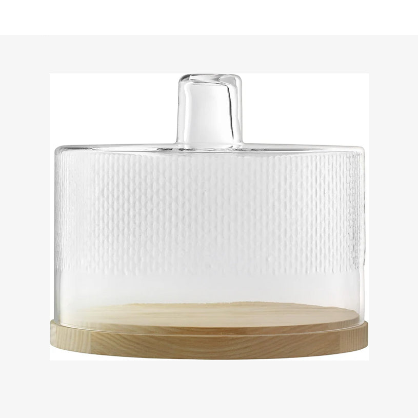 Wicker Dome & Ash Base Ø29cm/H24.5cm Clear