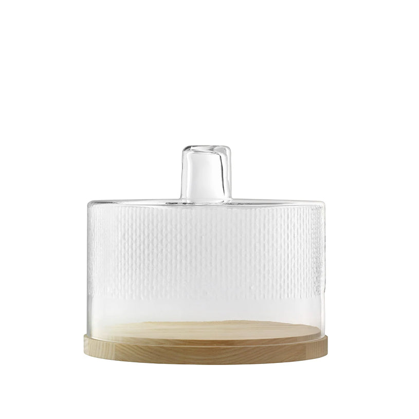 Wicker Dome & Ash Base Ø29cm/H24.5cm Clear