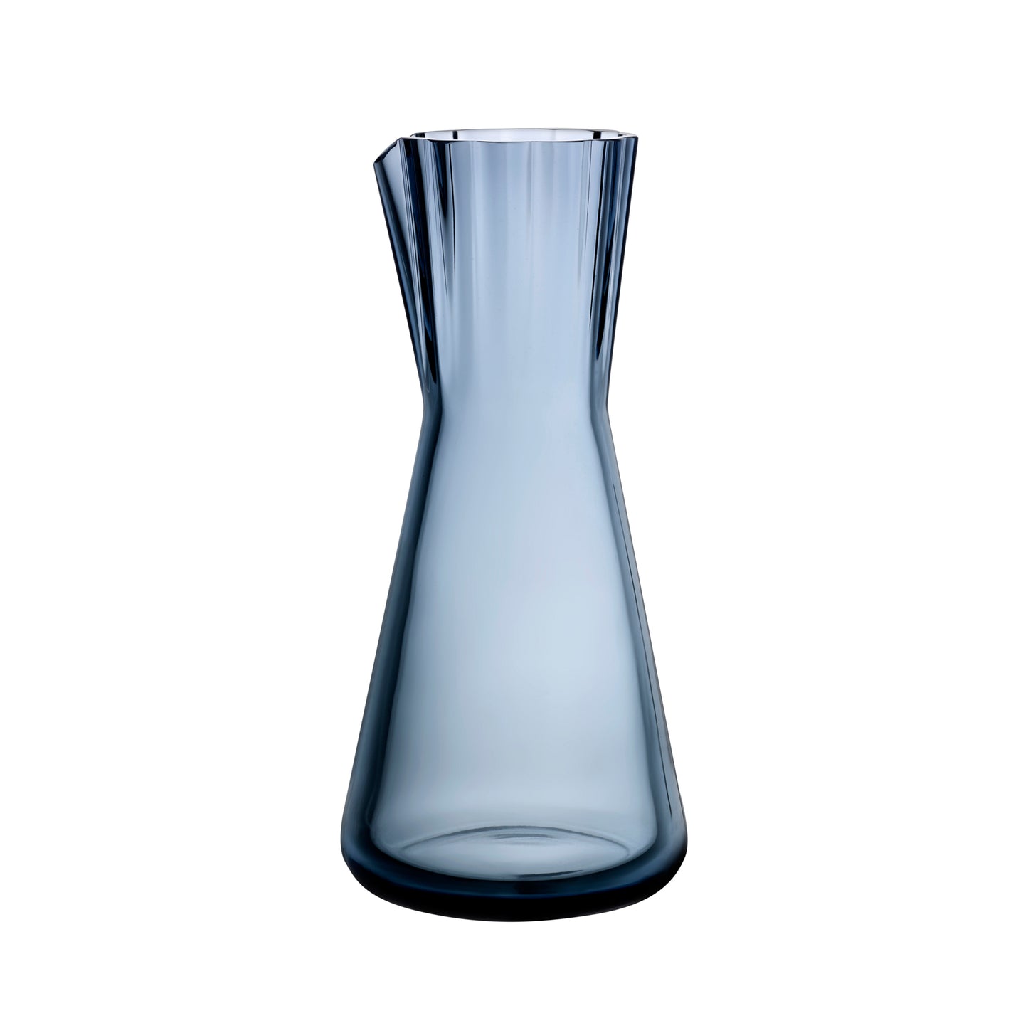 blue glass carafe