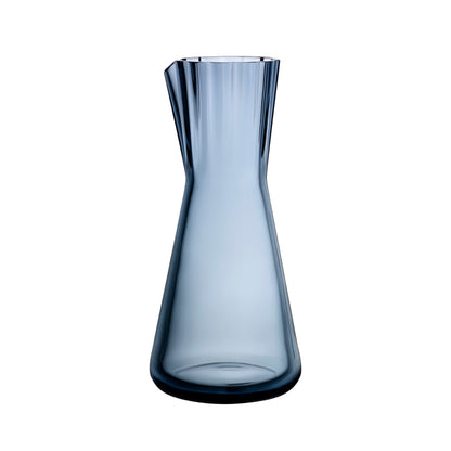 blue glass carafe