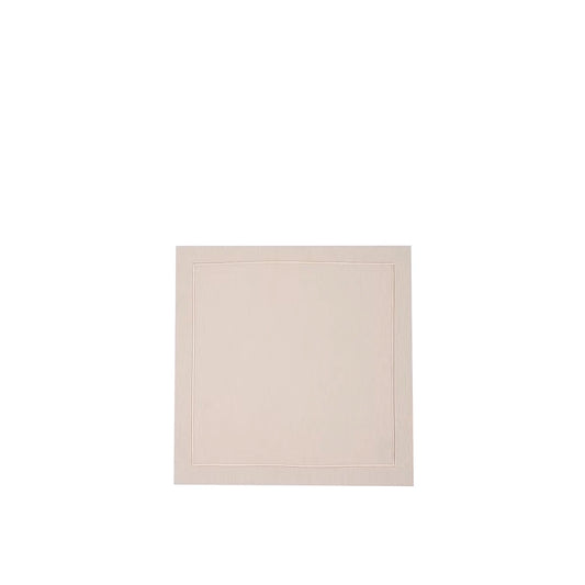 Latte Dinner Napkin Set of 4-Beige square tile on a white background