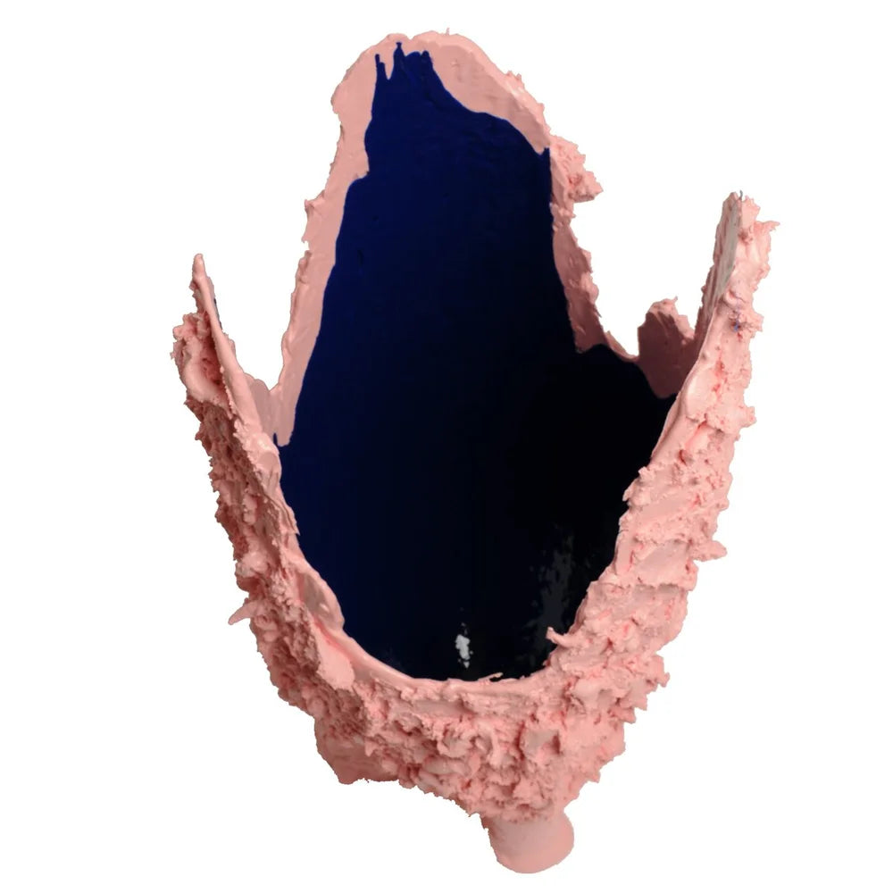 Lava Vase - Matt Pastel Pink And Blue