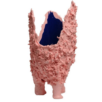 Lava Vase - Matt Pastel Pink And Blue