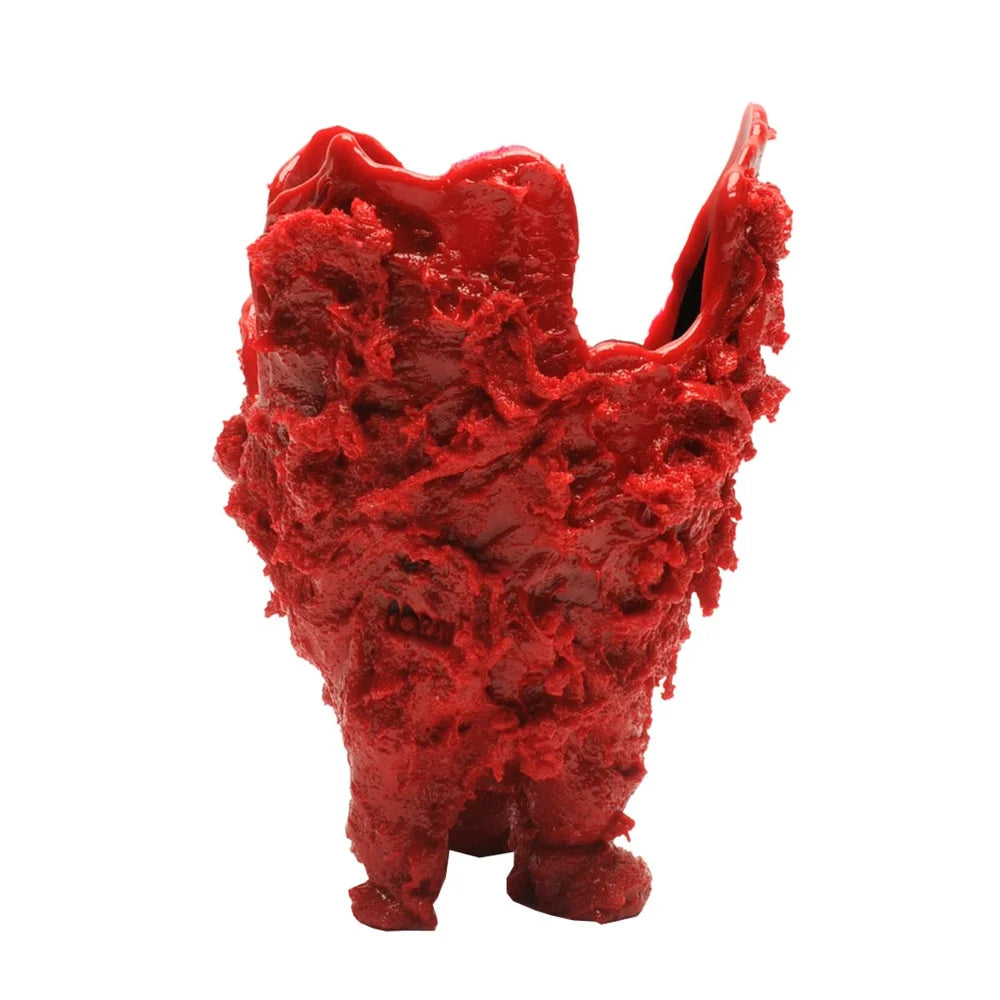 Lava Vase - Matt Red, Black