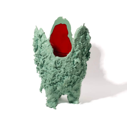 Lava Vase - Aqua, Coral