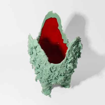 Lava Vase - Aqua, Coral