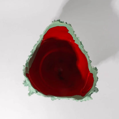 Lava Vase - Aqua, Coral