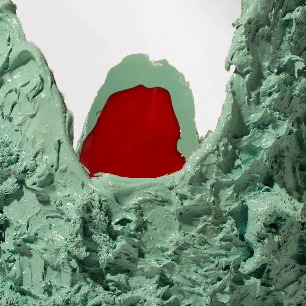 Lava Vase - Aqua, Coral