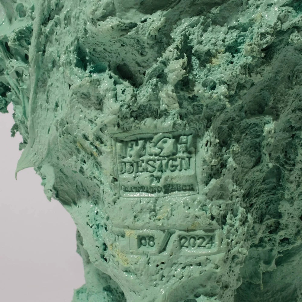 Lava Vase - Aqua, Coral