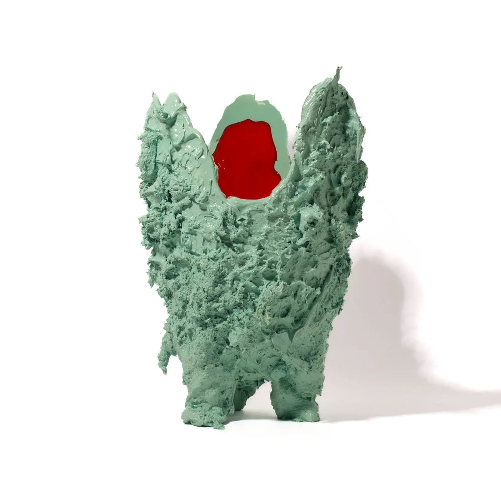 Lava Vase - Aqua, Coral