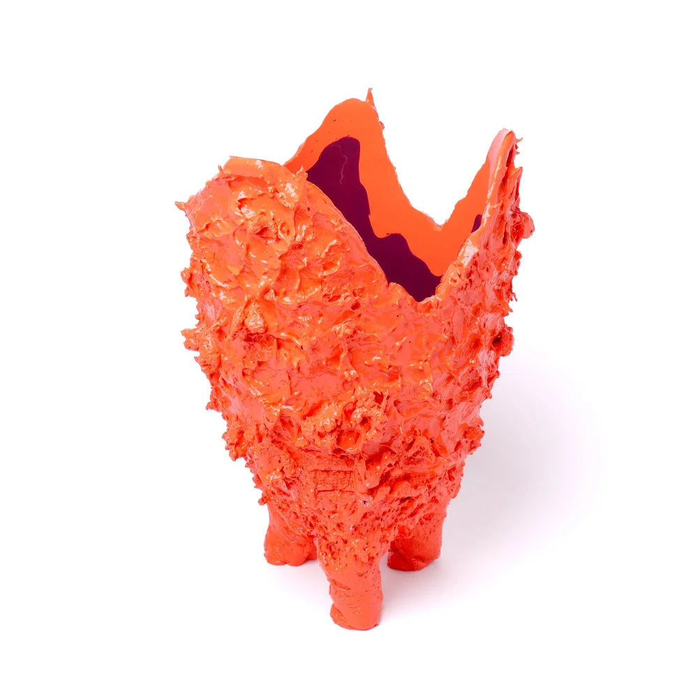 Lava Vase - Matt Pastel Orange, Cherry