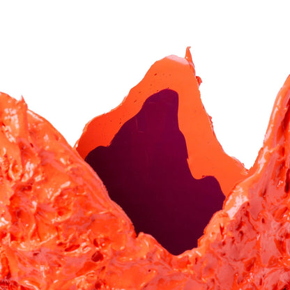 Lava Vase - Matt Pastel Orange, Cherry
