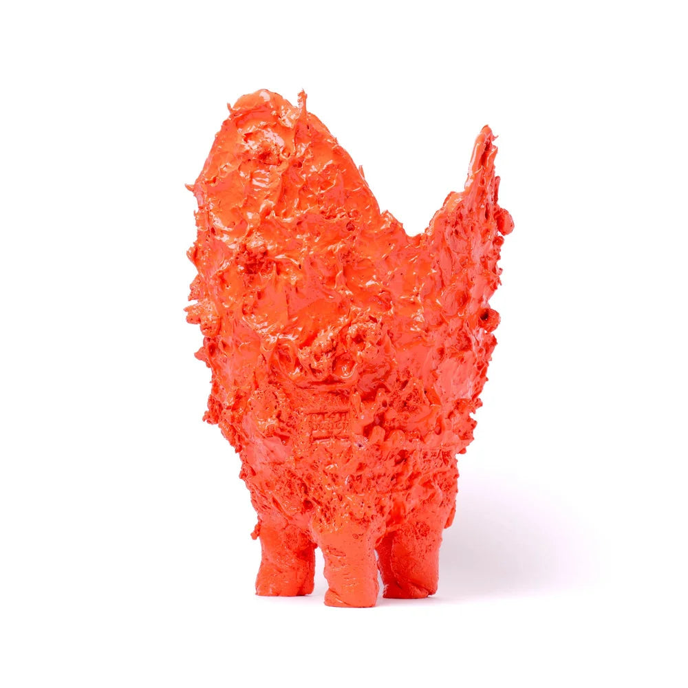 Lava Vase - Matt Pastel Orange, Cherry