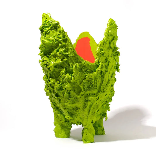 Lava Vase - Matt Lime And Matt Orange