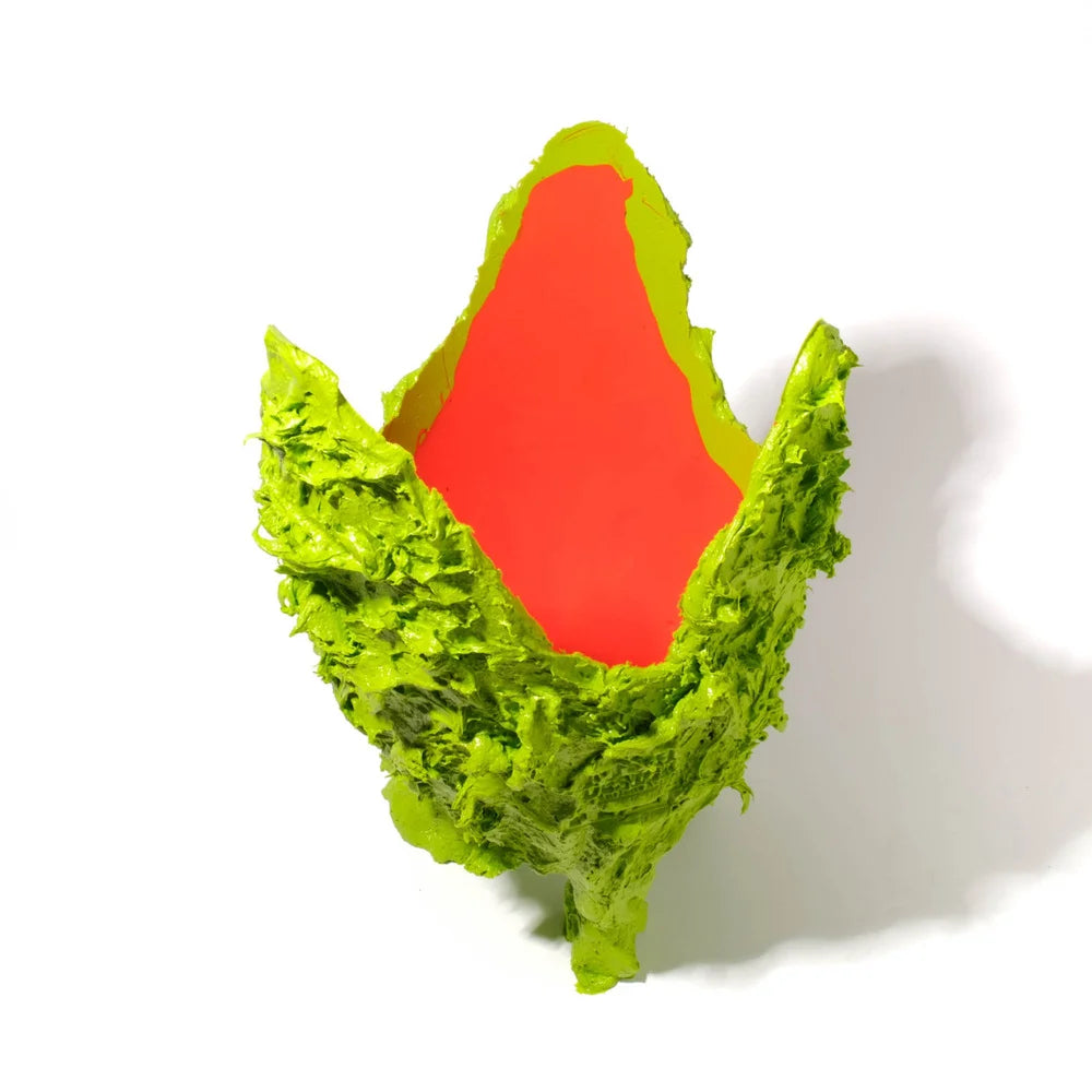 Lava Vase - Matt Lime And Matt Orange