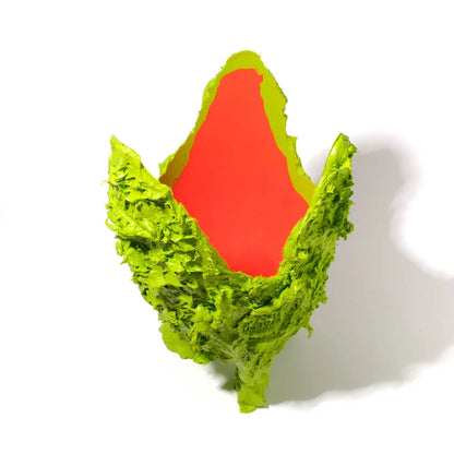 Lava Vase - Matt Lime And Matt Orange