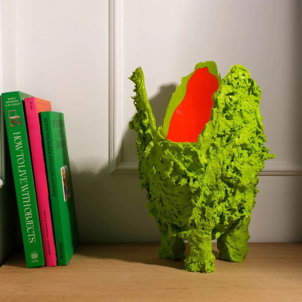 Lava Vase - Matt Lime And Matt Orange