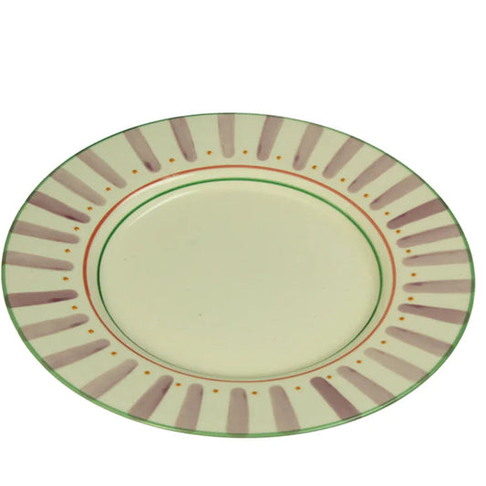 Lilac Stripe Ceramic Dinner Plate  Set of 2