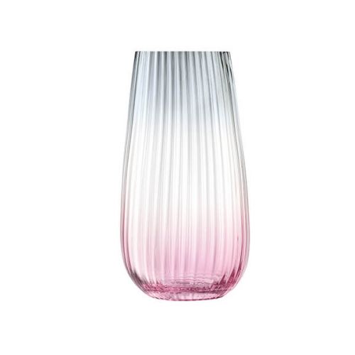 pink glass vase