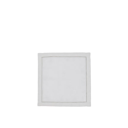 Lusso Dinner Napkin Set of 4-White square frame on a white background