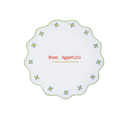 Mamma Mia Embroidered Placemat Rim