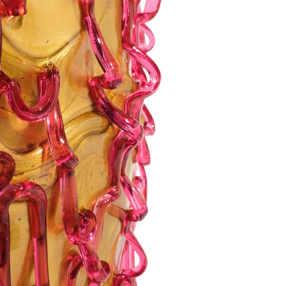 Medusa Vase - Gold, Clear Fuchsia