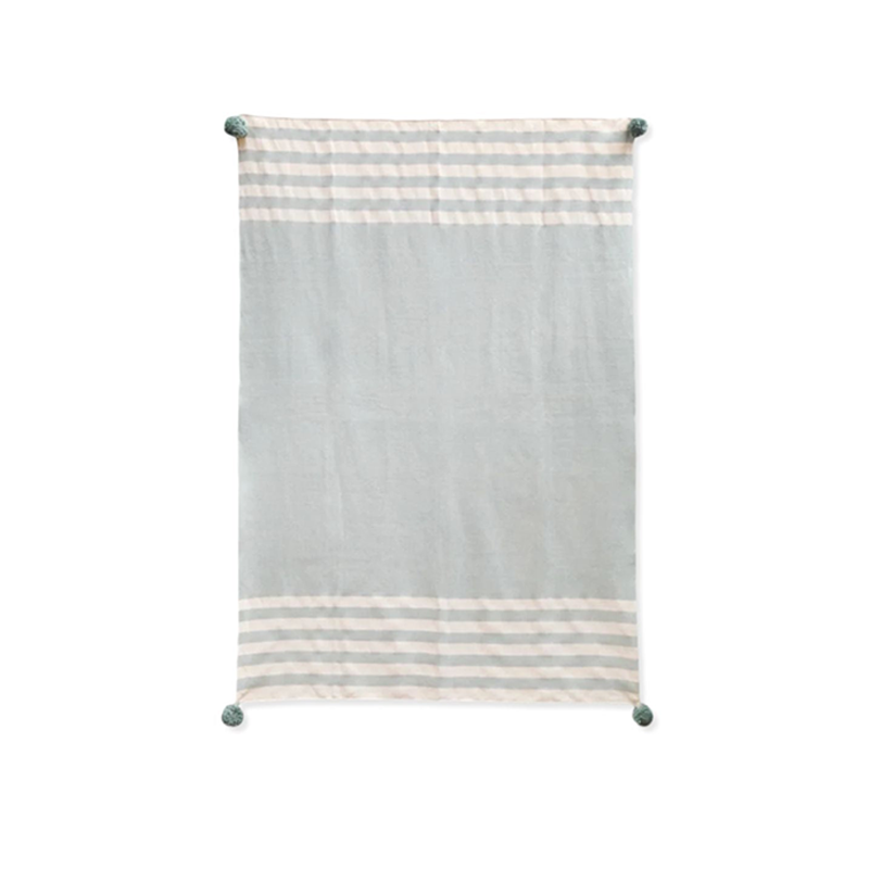 Mint Stripes Throw