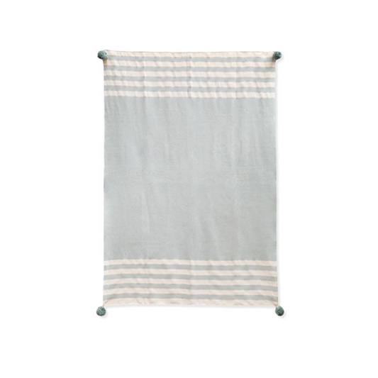 Mint Stripes Throw