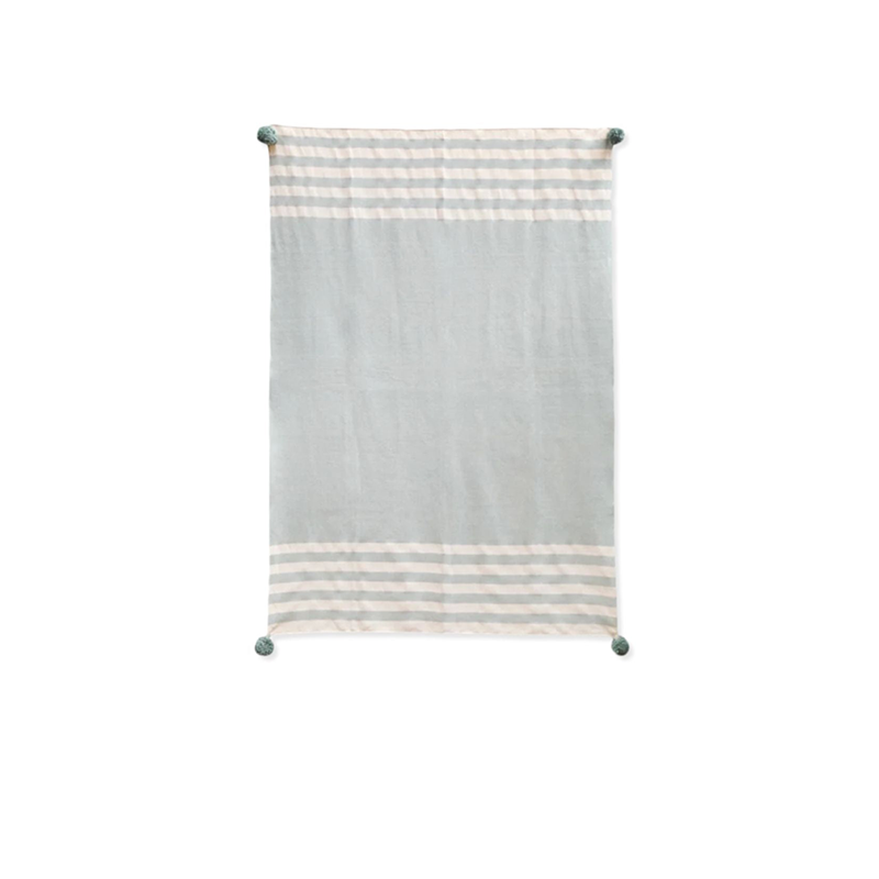 Mint Stripes Throw