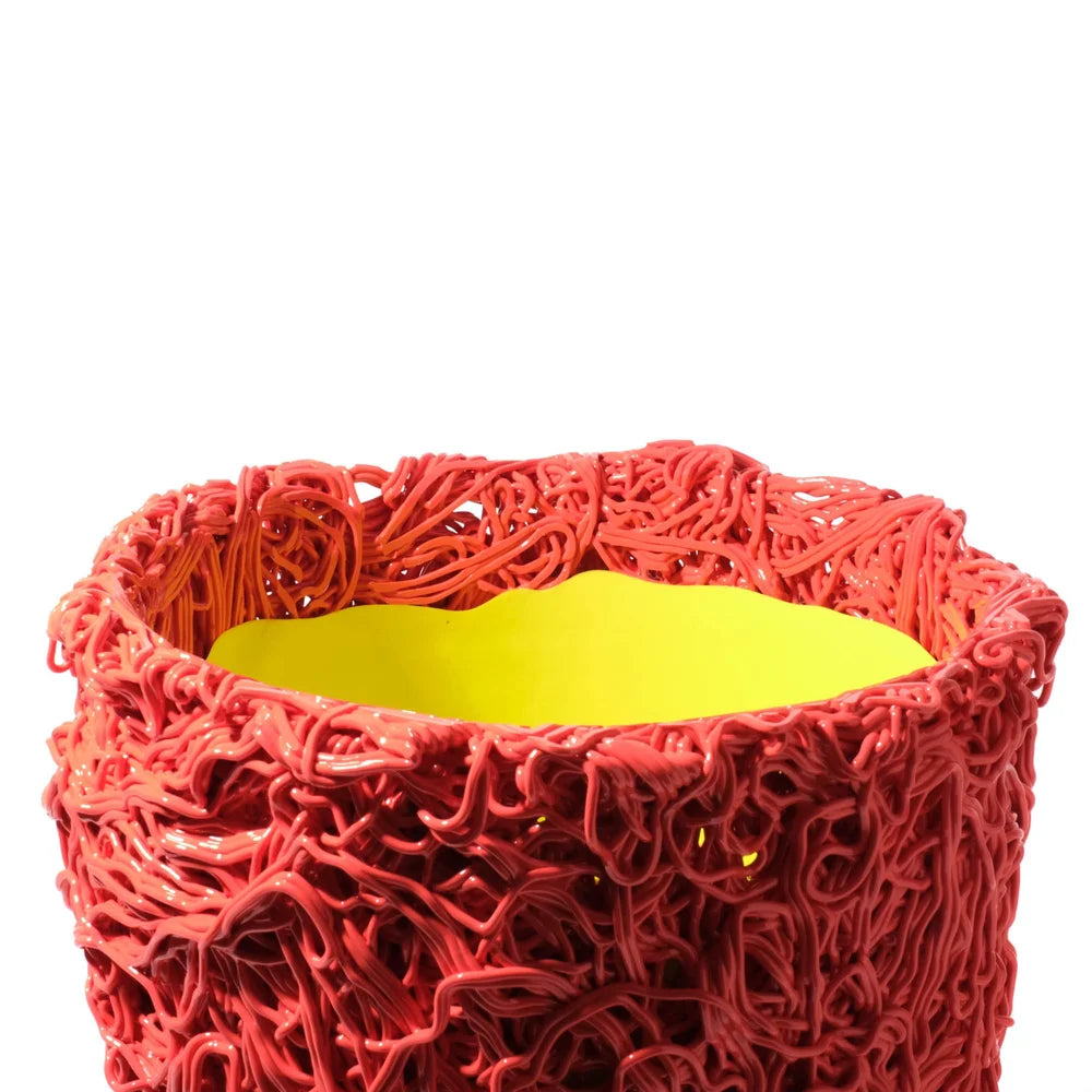 Moss Vase - Matt Sorbet And Fluo Yellow