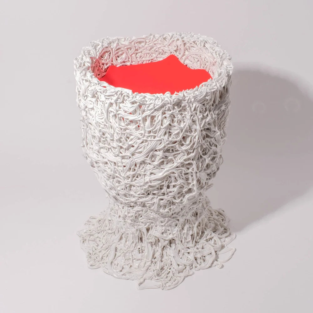 Moss Vase - White, Orange