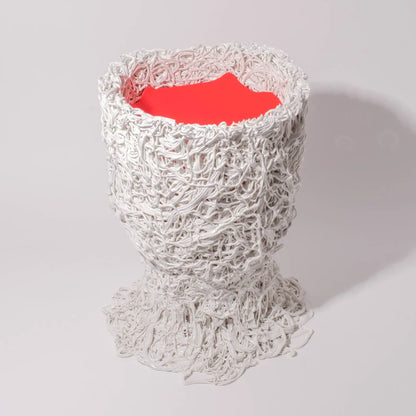 Moss Vase - White, Orange