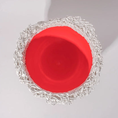 Moss Vase - White, Orange