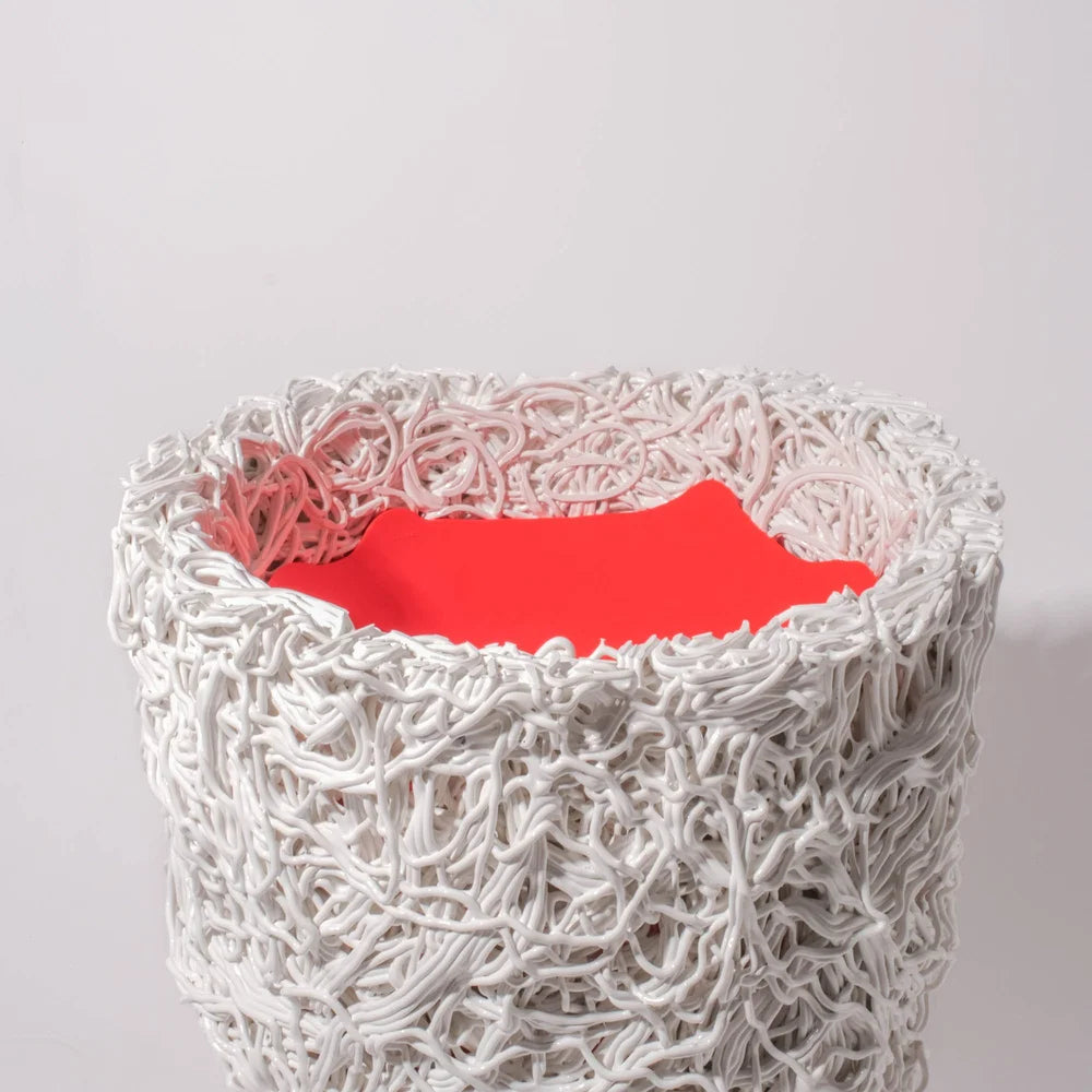 Moss Vase - White, Orange