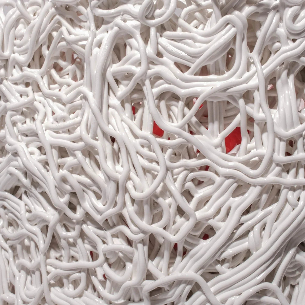 Moss Vase - White, Orange