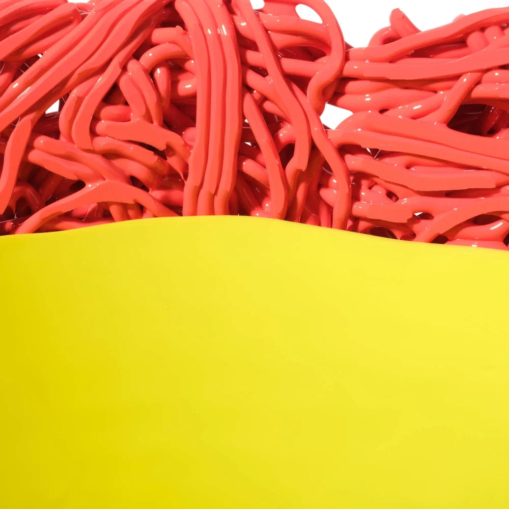 Moss Vase - Matt Sorbet And Fluo Yellow