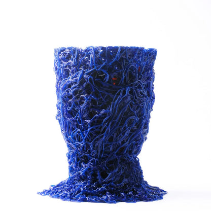 Moss Vase - Clear Blue, Matt Blue And Matt Fuchsia