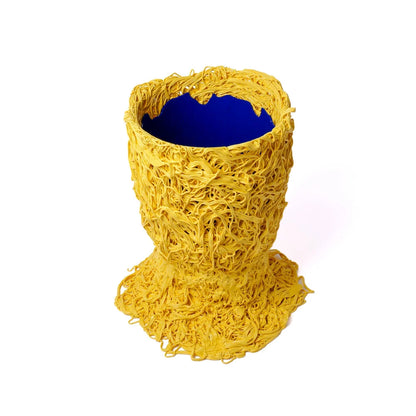 Moss Vase - Matt Pastel Yellow, Blue