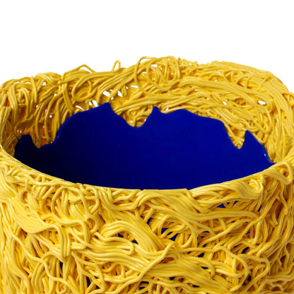 Moss Vase - Matt Pastel Yellow, Blue