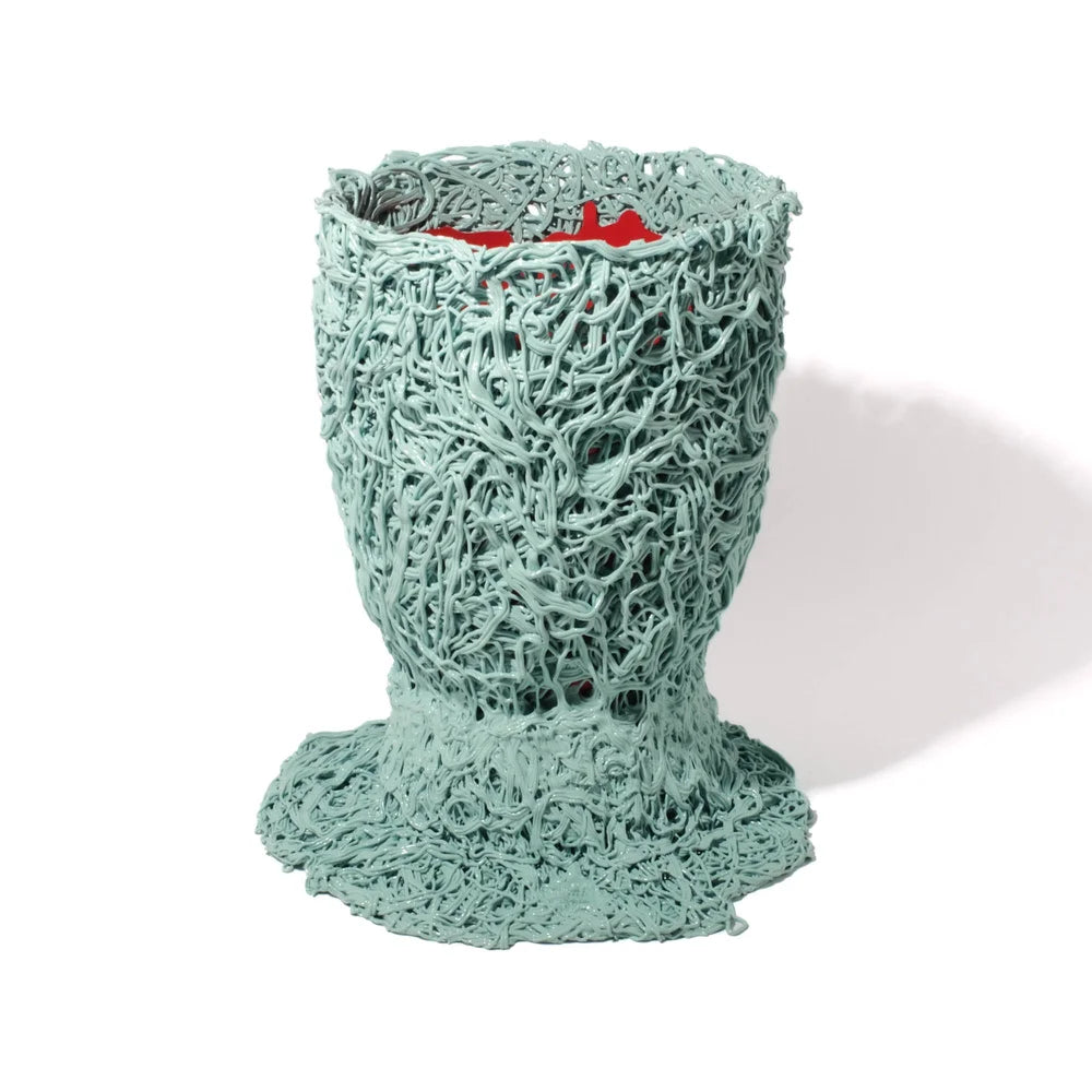 Moss Vase - Aqua, Red