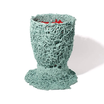 Moss Vase - Aqua, Red