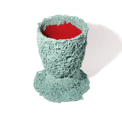 Moss Vase - Aqua, Red