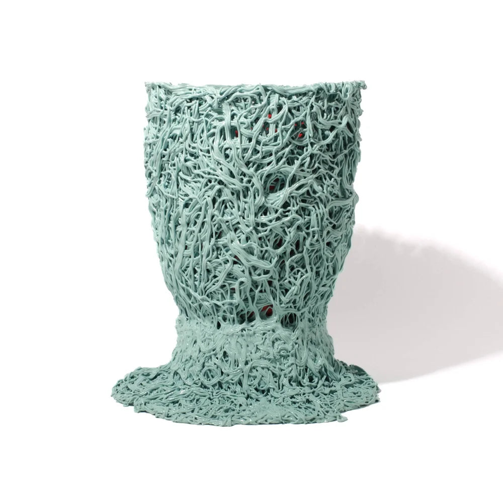 Moss Vase - Aqua, Red